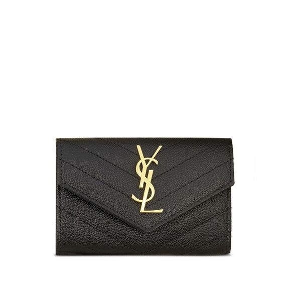 SAINT LAURENT Accessories - Saint Laurent Women Cardholder With Brass Metal Logo